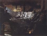 George Bellows Excavation at Night oil painting artist